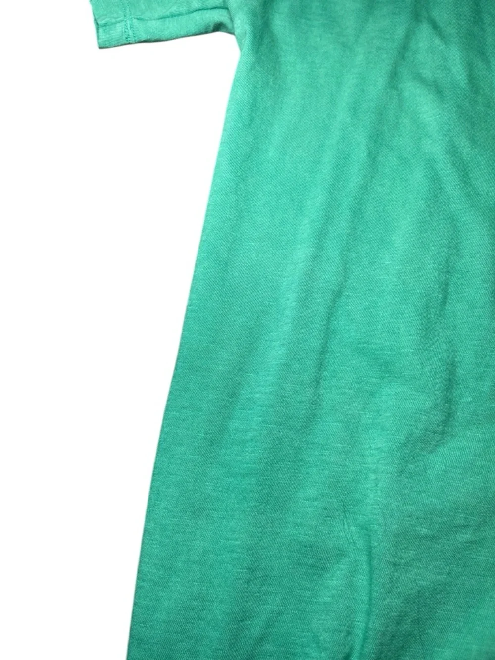 Aerie Mint Green Cotton Distressed V-Neck Oversized Boyfriend T-Shirt Size Large - Picture 12 of 16